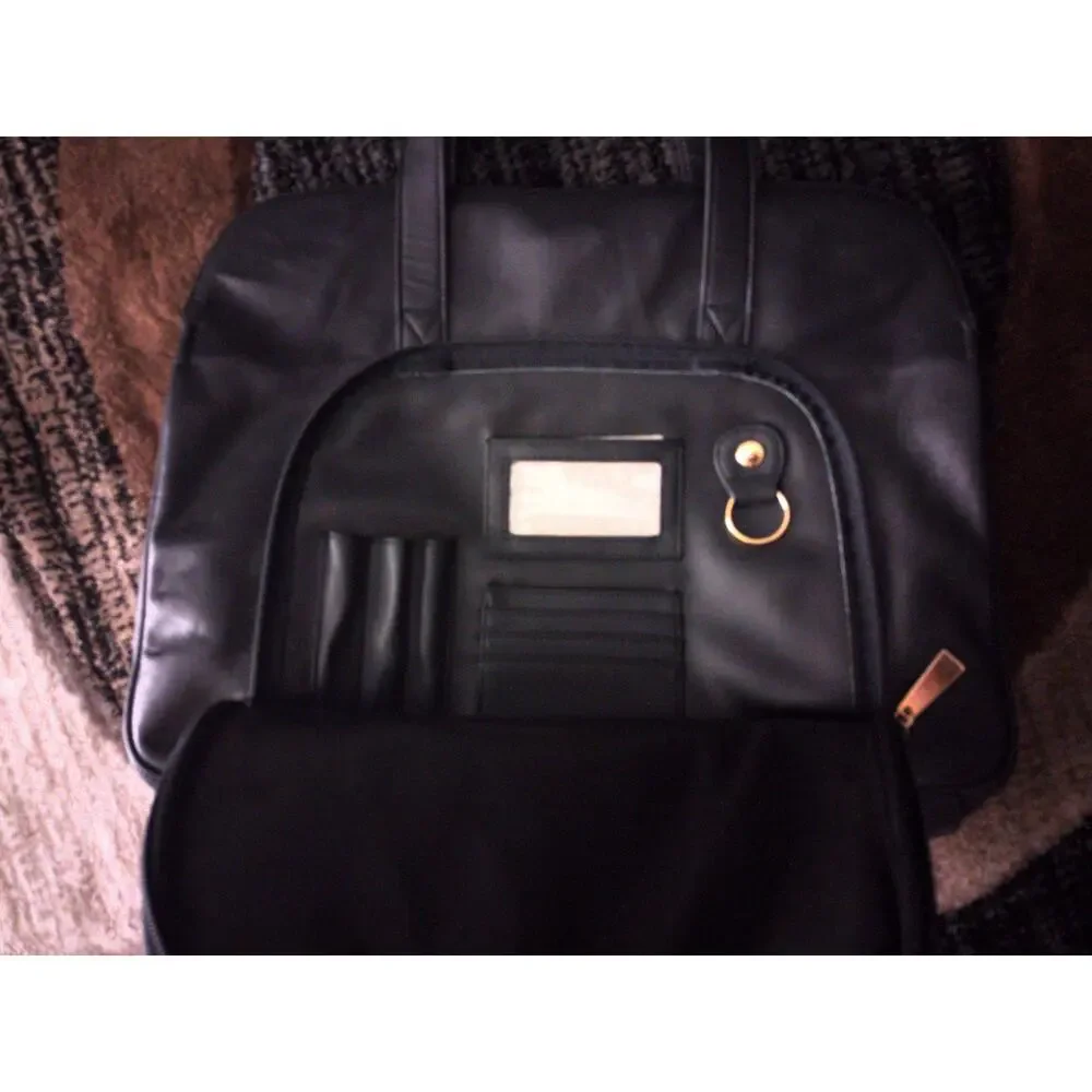 Lord & Taylor Messenger Bag Briefcase Genuine Leather Zip Compartments NWOT - Picture 7 of 11